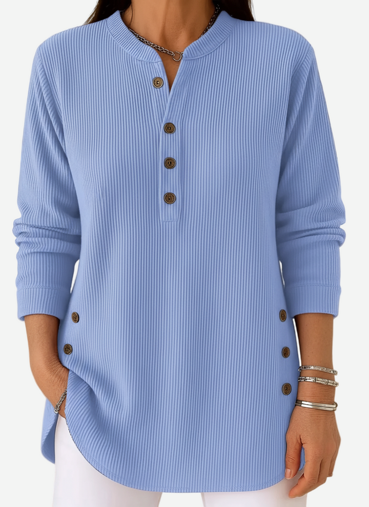 HARPERLY™ – Long Sleeve Solid Knit Sweater