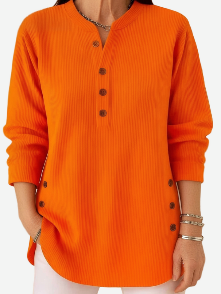 HARPERLY™ – Long Sleeve Solid Knit Sweater