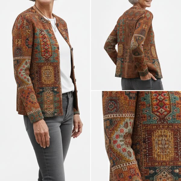 ADELINA™ - Comfortable Cardigan with Geometric Pattern