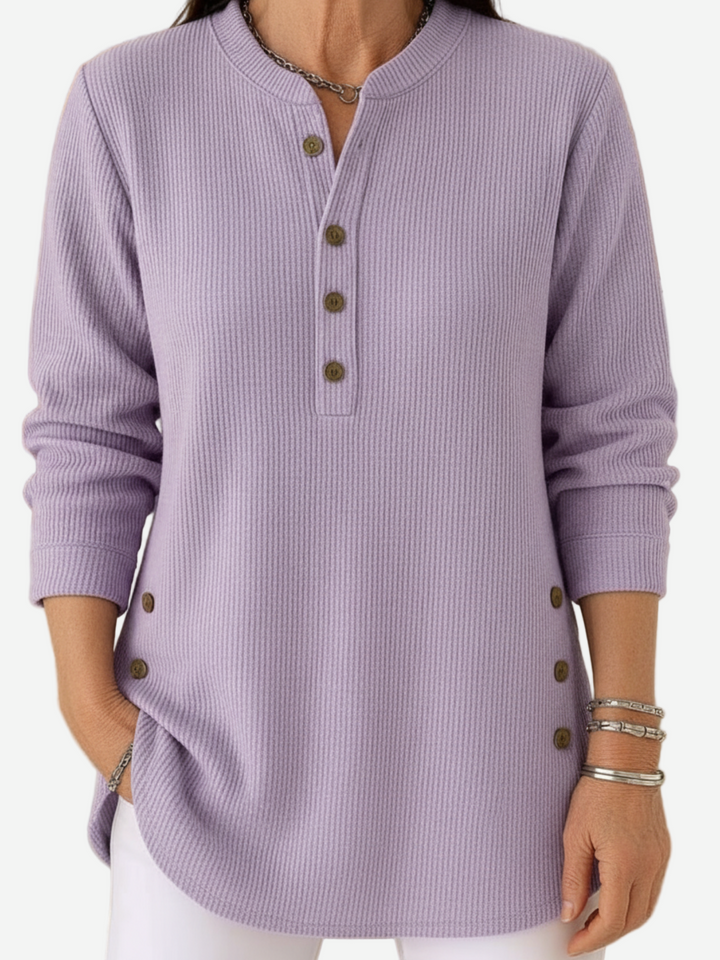 HARPERLY™ – Long Sleeve Solid Knit Sweater