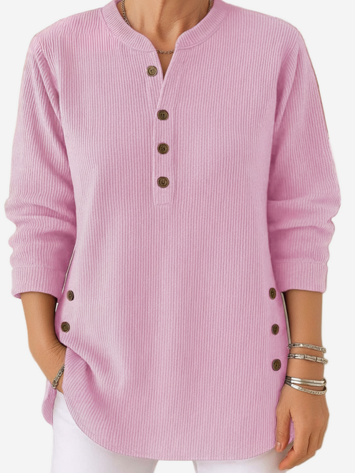 HARPERLY™ – Long Sleeve Solid Knit Sweater