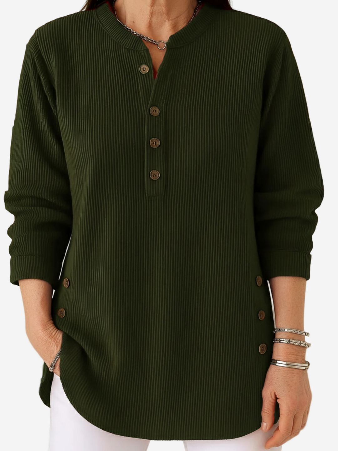 HARPERLY™ – Long Sleeve Solid Knit Sweater